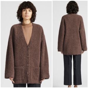 Uniqlo U | Brown Wool Boucle Cardigan | XS
